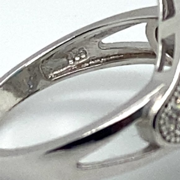 Blue Opal 1.51ct Platinum Finish Solid 925 Sterling Silver Ring - Picture 5 of 8